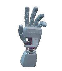 Waving robot hand
